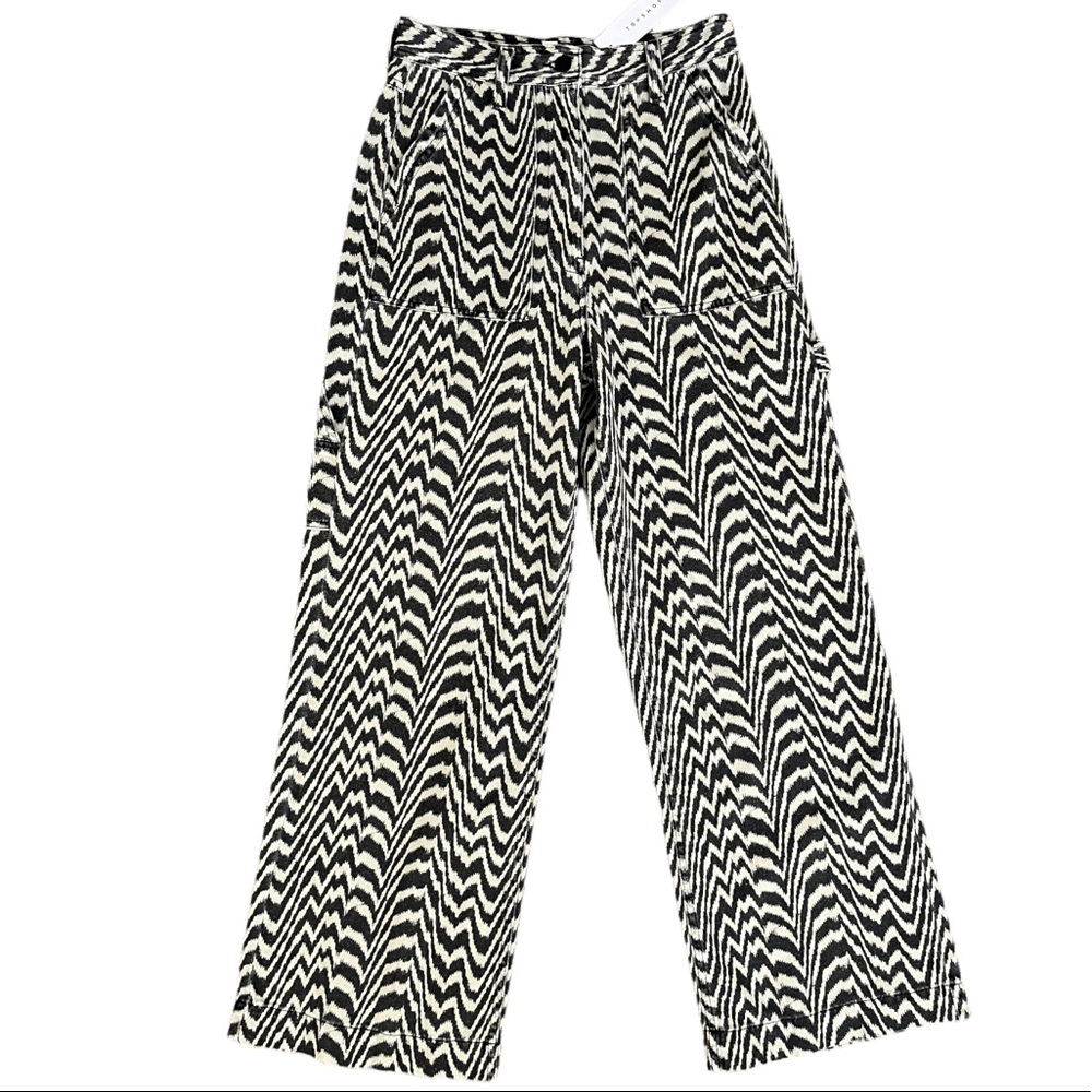 NWT TOPSHOP WIDE LEG CARPENTER JEANS  6